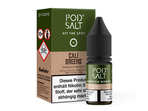 [PTNSL10AM-20] Pod Salt Fusion - Amnesia Mango - Nikotinsalz Liquid 20 mg/ml