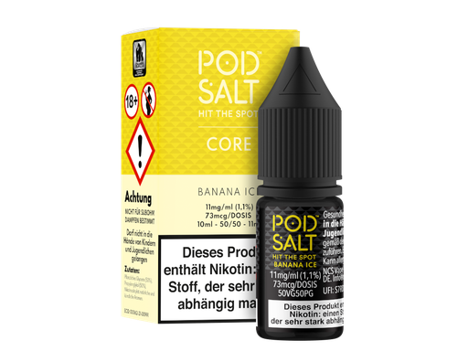 [PTNSL10BA-11-H] Pod Salt Core - Banana Ice - Nikotinsalz Liquid 11 mg/ml 5er Packung