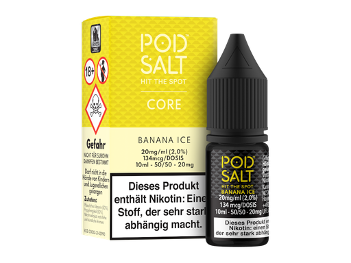 [PTNSL10BA-20] Pod Salt Core - Banana Ice - Nikotinsalz Liquid 20 mg/ml