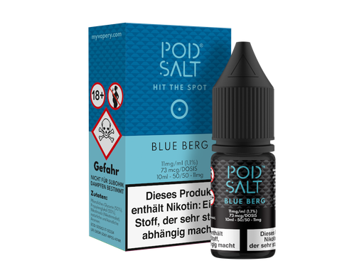 [PTNSL10BL-11-K] Pod Salt - Blue Berg - Nikotinsalz Liquid 11 mg/ml 100er Packung