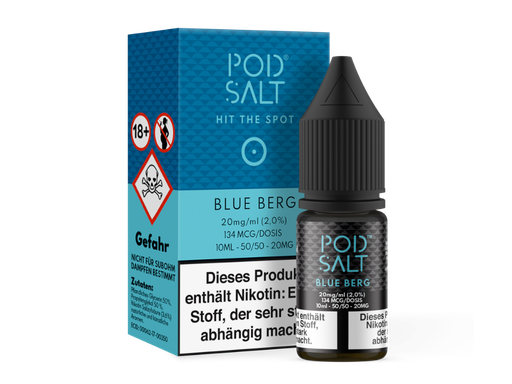 [PTNSL10BL-20-H] Pod Salt - Blue Berg - Nikotinsalz Liquid 20 mg/ml 5er Packung