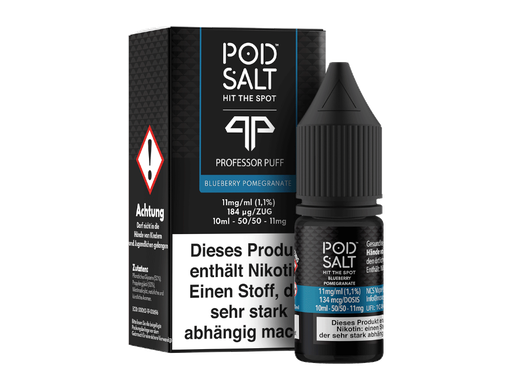 [PTNSL10BP-11-H] Pod Salt Fusion - Blueberry Pomegranate - Nikotinsalz Liquid 11 mg/ml 5er Packung