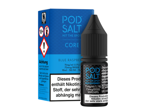 [PTNSL10BR-11-K] Pod Salt Core - Blue Raspberry - Nikotinsalz Liquid 11 mg/ml 100er Packung