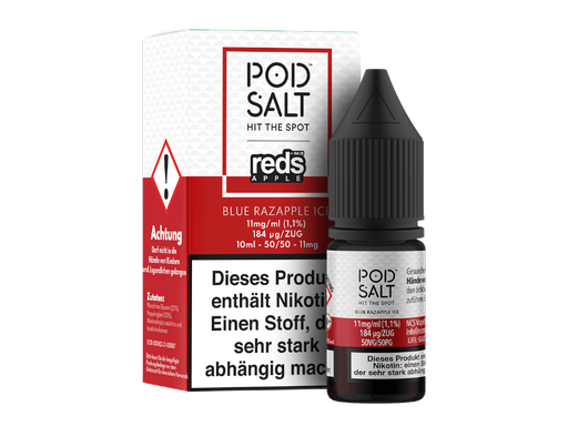 [PTNSL10BRI-11-H] Pod Salt Fusion - Blue Razapple Ice - Nikotinsalz Liquid 11 mg/ml 5er Packung