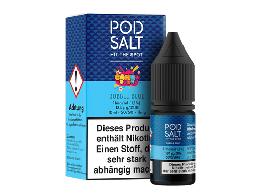[PTNSL10BU-11] Pod Salt Fusion - Bubble Blue - Nikotinsalz Liquid 11 mg/ml