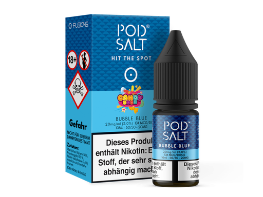 [PTNSL10BU-20-K] Pod Salt Fusion - Bubble Blue - Nikotinsalz Liquid 20 mg/ml 100er Packung