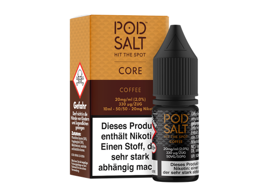 [PTNSL10CCF-20-H] Pod Salt Core - Coffee - Nikotinsalz Liquid 20 mg/ml 5er Packung