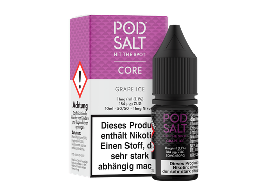 [PTNSL10CGI-11] Pod Salt Core - Grape Ice - Nikotinsalz Liquid 11 mg/ml