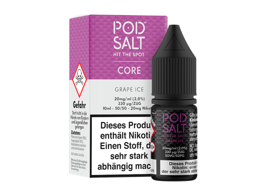 [PTNSL10CGI-20] Pod Salt Core - Grape Ice - Nikotinsalz Liquid 20 mg/ml