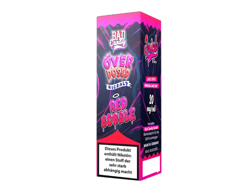 [BCNSL10JRB-20-H] Bad Candy Liquids - Juicd - Overdosed Red Bubble - Nikotinsalz Liquid 20 mg/ml 10er Packung