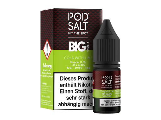[PTNSL10CL-11-K] Pod Salt Fusion - Cola with Lime - Nikotinsalz Liquid 11 mg/ml 100er Packung