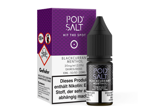 [PTNSL10CM-20] Pod Salt - Blackcurrant Menthol - Nikotinsalz Liquid 20 mg/ml