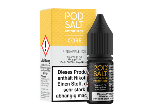 [PTNSL10CPI-11-K] Pod Salt Core - Pineapple Ice - Nikotinsalz Liquid 11 mg/ml 100er Packung
