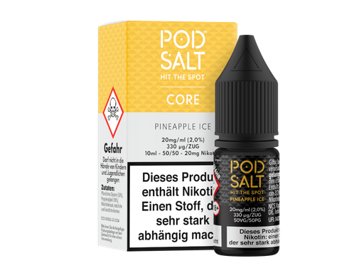 [PTNSL10CPI-20-H] Pod Salt Core - Pineapple Ice - Nikotinsalz Liquid 20 mg/ml 5er Packung