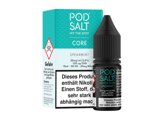 [PTNSL10CSM-20] Pod Salt Core - Spearmint - Nikotinsalz Liquid 20 mg/ml
