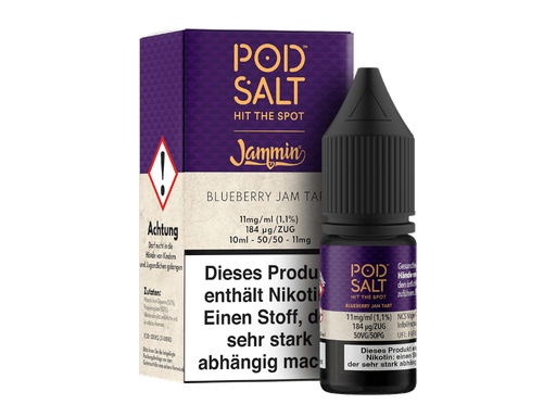 [PTNSL10JT-11] Pod Salt Fusion - Blueberry Jam Tart - Nikotinsalz Liquid 11 mg/ml