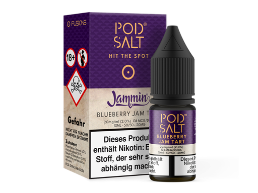 [PTNSL10JT-20-K] Pod Salt Fusion - Blueberry Jam Tart - Nikotinsalz Liquid 20 mg/ml 100er Packung