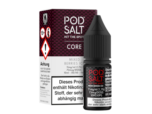 [PTNSL10MBI-11] Pod Salt Core - Mixed Berries Ice - Nikotinsalz Liquid 11 mg/ml