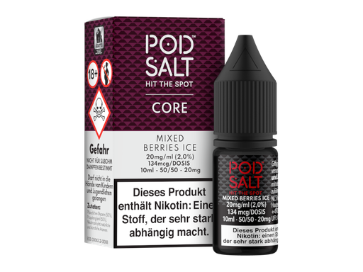 [PTNSL10MBI-20-K] Pod Salt Core - Mixed Berries Ice - Nikotinsalz Liquid 20 mg/ml 100er Packung
