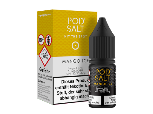 [PTNSL10MI-11] Pod Salt - Mango Ice - Nikotinsalz Liquid 11 mg/ml