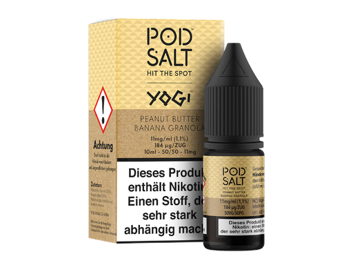 [PTNSL10PB-11-H] Pod Salt Fusion - Peanut Butter Banana Granola - Nikotinsalz Liquid 11 mg/ml 5er Packung