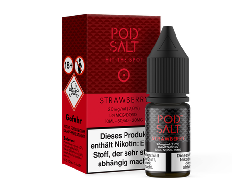[PTNSL10SB-20-H] Pod Salt - Strawberry - Nikotinsalz Liquid 20 mg/ml 5er Packung