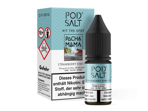 [PTNSL10SKI-20] Pod Salt Fusion - Strawberry Kiwi Ice - Nikotinsalz Liquid 20 mg/ml