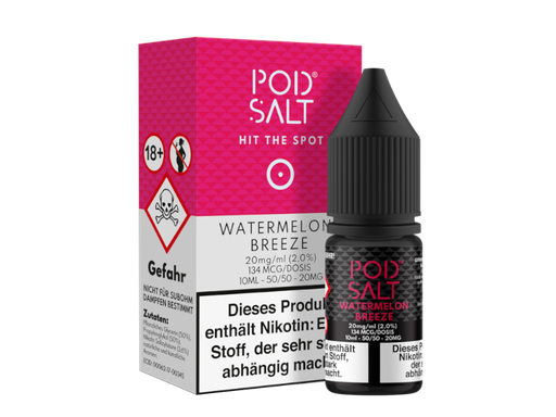 [PTNSL10WB-20] Pod Salt - Watermelon Breeze - Nikotinsalz Liquid 20 mg/ml