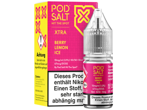 [PTNSL10XBL-10-H] Pod Salt X - Berry Lemon Ice - Nikotinsalz Liquid 10 mg/ml 5er Packung
