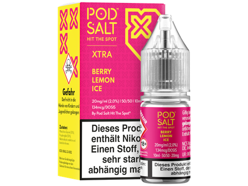 [PTNSL10XBL-20-H] Pod Salt X - Berry Lemon Ice - Nikotinsalz Liquid 20 mg/ml 5er Packung