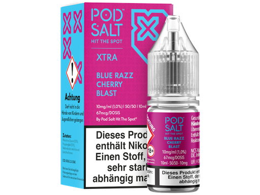 [PTNSL10XBR-10-K] Pod Salt X - Blue Razz Cherry Blast - Nikotinsalz Liquid 10 mg/ml 100er Packung