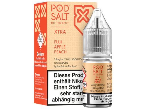 [PTNSL10XFA-20-K] Pod Salt X - Fuji Apple Peach - Nikotinsalz Liquid 20 mg/ml 100er Packung