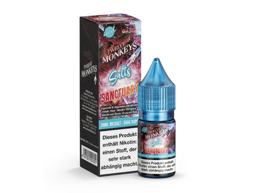 [12MNSL10SA-20-H] Twelve Monkeys - Iced - Sanctuary - Nikotinsalz Liquid 20 mg/ml 10er Packung
