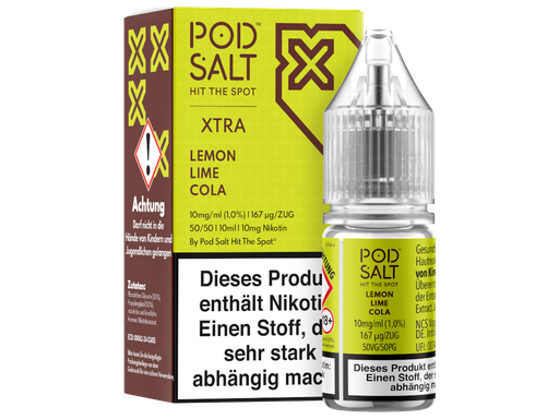 [PTNSL10XLC-10-K] Pod Salt X - Lemon Lime Cola - Nikotinsalz Liquid 10 mg/ml 100er Packung