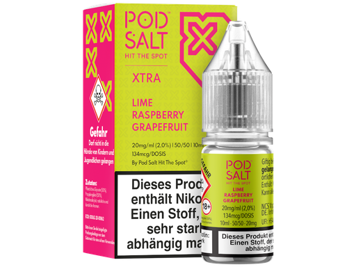 [PTNSL10XLG-20-K] Pod Salt X - Lime Raspberry Grapefruit - Nikotinsalz Liquid 20 mg/ml 100er Packung