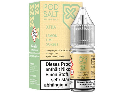 [PTNSL10XLL-20-K] Pod Salt X - Lemon Lime Sorbet - Nikotinsalz Liquid 20 mg/ml 100er Packung