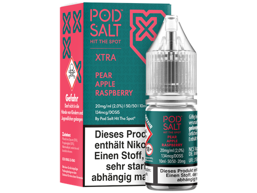 [PTNSL10XPA-20-H] Pod Salt X - Pear Apple Raspberry - Nikotinsalz Liquid 20 mg/ml 5er Packung