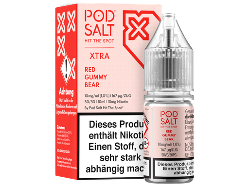 [PTNSL10XRG-10] Pod Salt X - Red Gummy Bear - Nikotinsalz Liquid 10 mg/ml