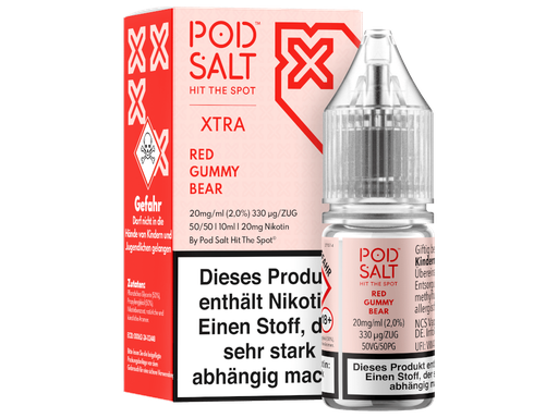 [PTNSL10XRG-20-K] Pod Salt X - Red Gummy Bear - Nikotinsalz Liquid 20 mg/ml 100er Packung