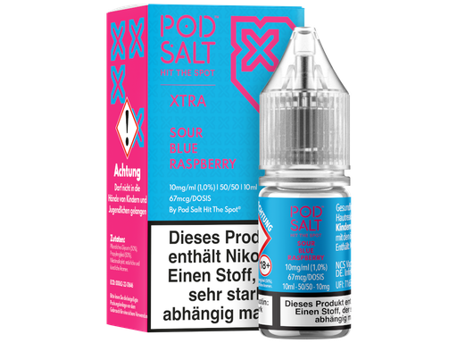 [PTNSL10XSB-10-K] Pod Salt X - Sour Blue Raspberry - Nikotinsalz Liquid 10 mg/ml 100er Packung