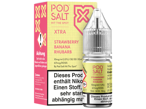 [PTNSL10XSR-10-K] Pod Salt X - Strawberry Banana Rhubarb - Nikotinsalz Liquid 10 mg/ml 100er Packung