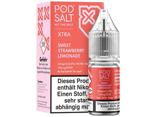 [PTNSL10XSS-20] Pod Salt X - Sweet Strawberry Lemonade - Nikotinsalz Liquid 20 mg/ml