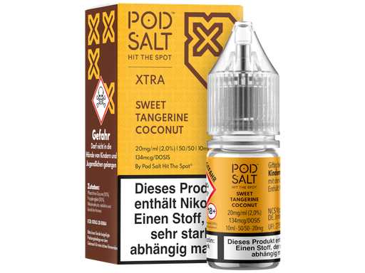 [PTNSL10XST-20-K] Pod Salt X - Sweet Tangerine Coconut - Nikotinsalz Liquid 20 mg/ml 100er Packung