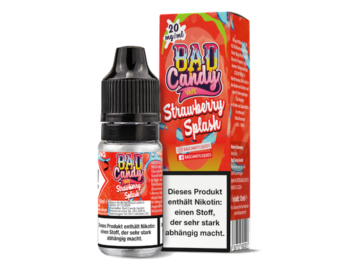 [BCNSL10SL-20] Bad Candy Liquids - Strawberry Splash - Nikotinsalz Liquid 20 mg/ml