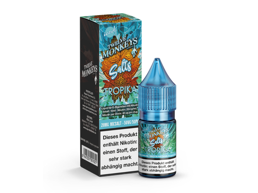 [12MNSL10TR-20-H] Twelve Monkeys - Iced - Tropika - Nikotinsalz Liquid 20 mg/ml 10er Packung