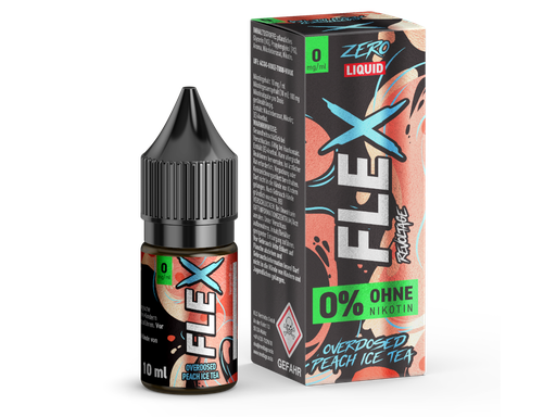 [RENSL10FP-0-H] Revoltage - FLEX - Overdosed Peach Ice Tea - Nikotinsalz Liquid 0 mg/ml 15er Packung