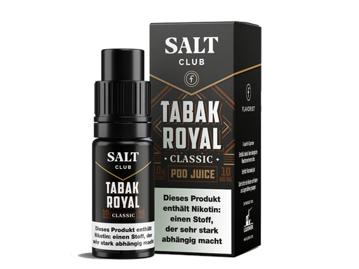 [SANS10TRCL-20-H] Salt Club - Flavorist Tabak Royal - Classic - Nikotinsalz Liquid 20 mg/ml 10er Packung