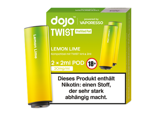 [DJEWTP20-LL] Vaporesso - Dojo - Twist Pod Lemon Lime 20 mg/ml (2 Stück pro Packung)