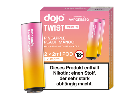 [DJEWTP20-PP] Vaporesso - Dojo - Twist Pod Pineapple Peach Mango 20 mg/ml (2 Stück pro Packung)