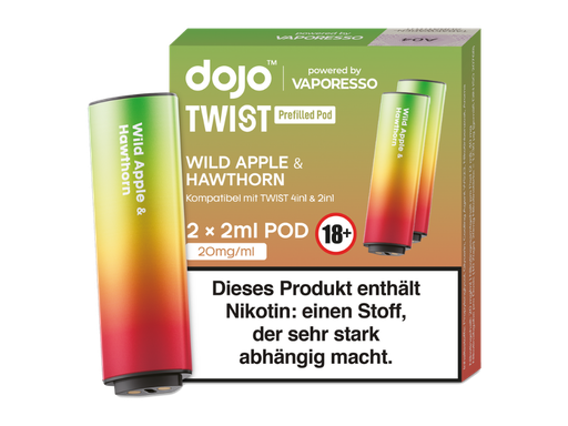 [DJEWTP20-WA-H] Vaporesso - Dojo - Twist Pod Wild Apple Hawthorn 20 mg/ml (2 Stück pro Packung) 10er Packung